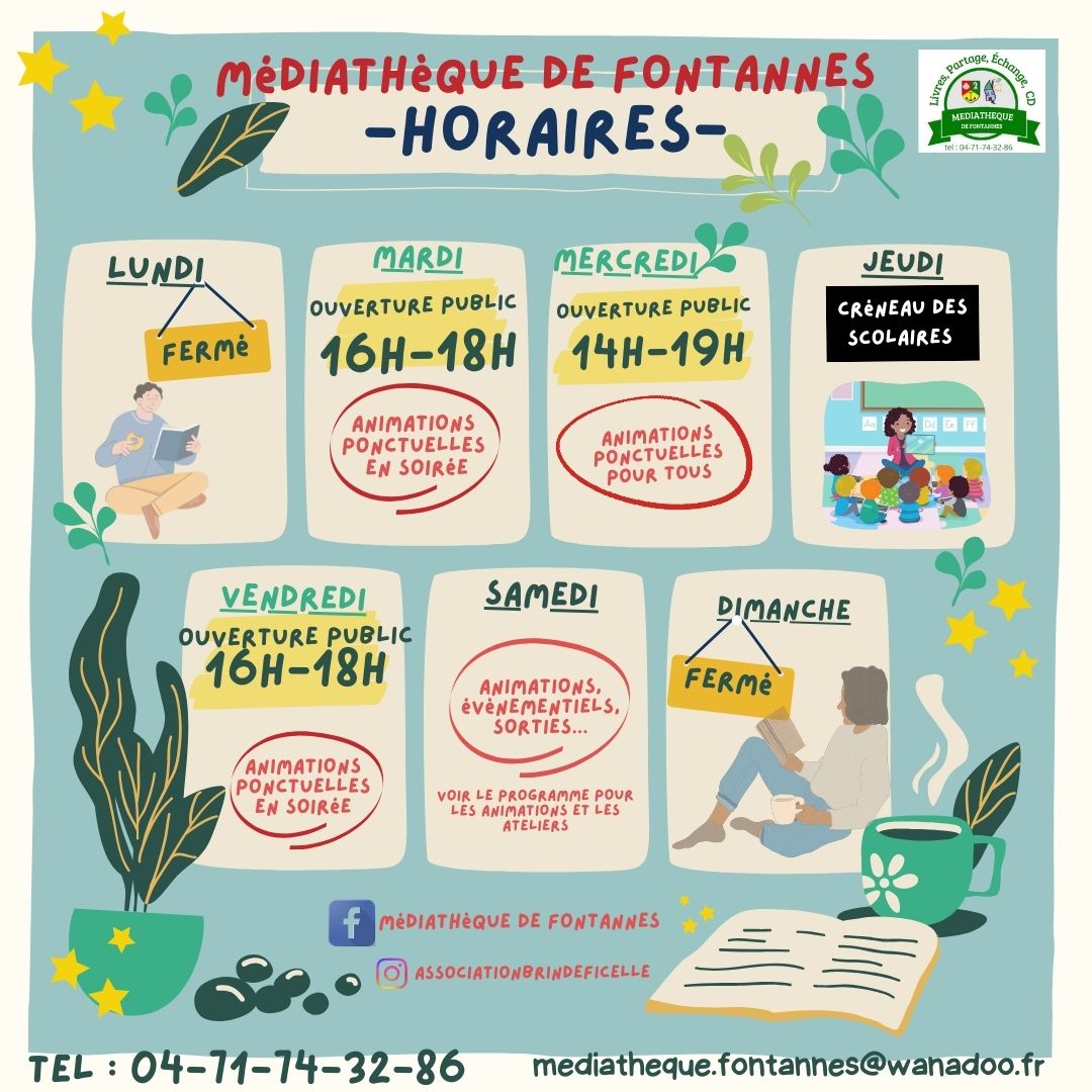 Horaires Mediatheque